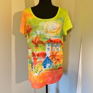 Onque Casuals Embellished V-Neck Top